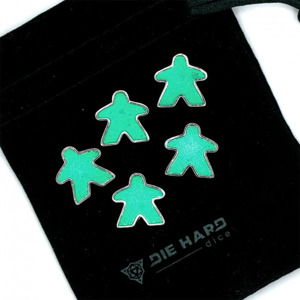  DHD Platinum Metal Meeples mit Tasche (5er-Set)