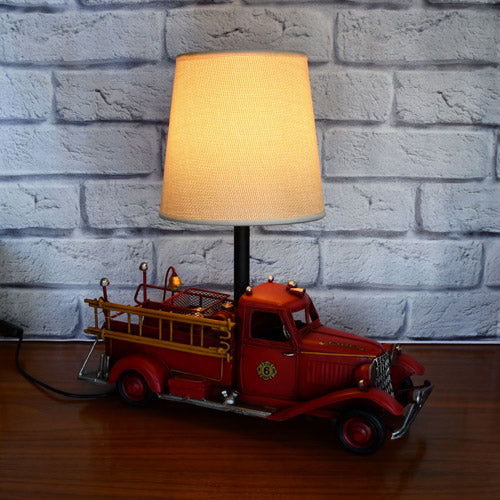 Red USB-Powered Fire Engine LED Lamp (32x15x31cm)