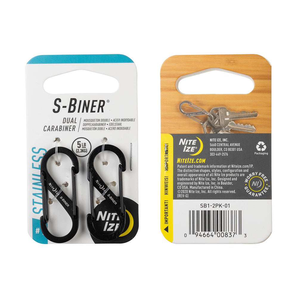 Nite ize s-biner størrelse 1 2pk