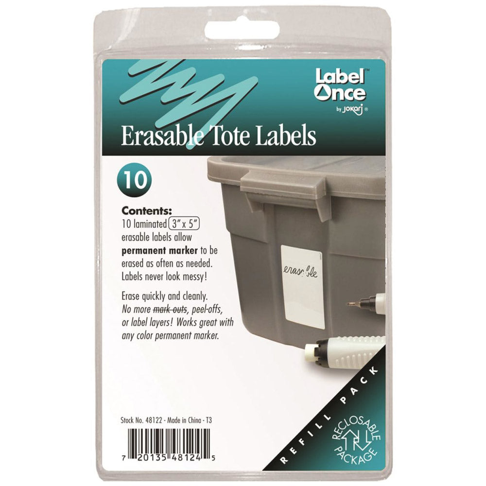 Erasable Tote Labels