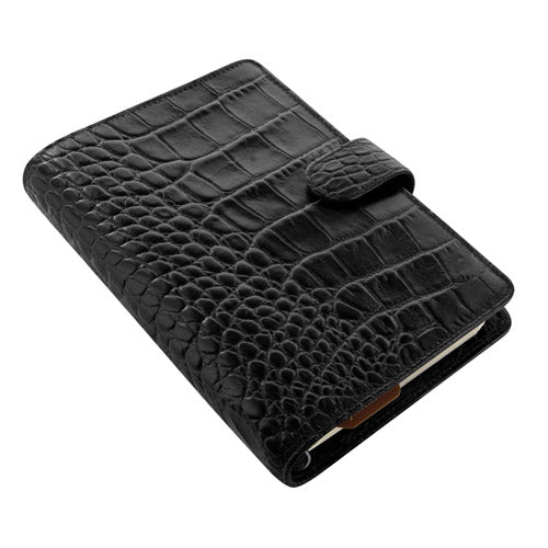 Filofax Classic Croc Personal Organiser (Ebony)