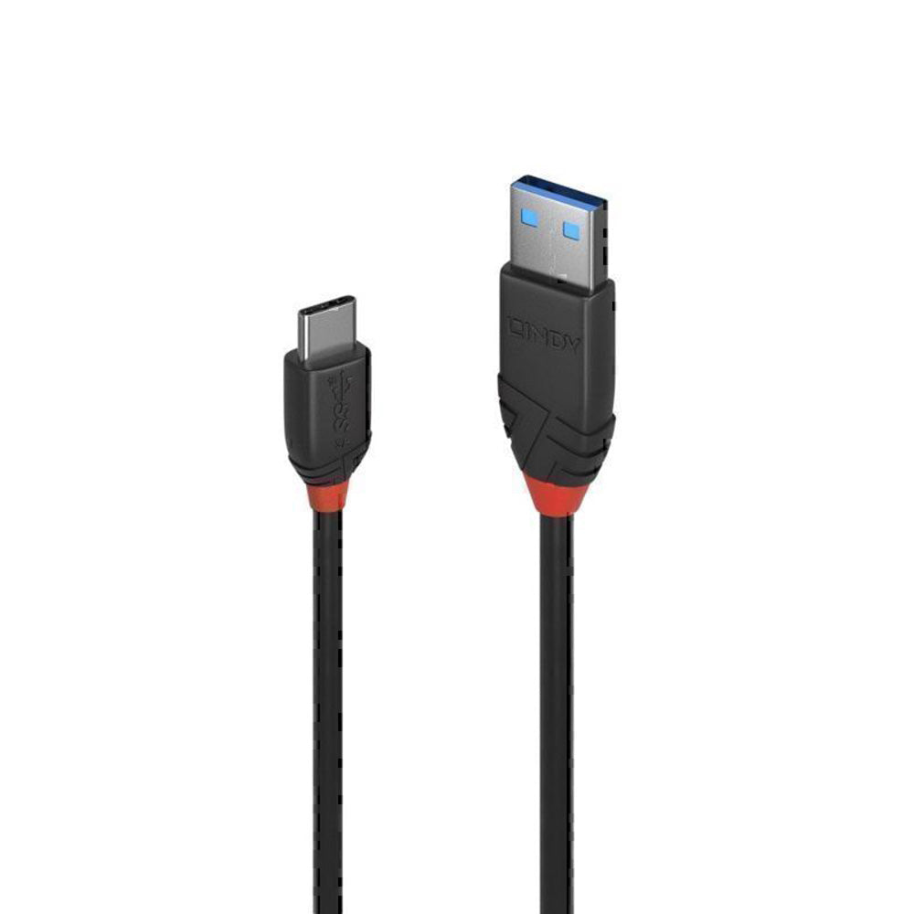 Lindy USB-C 3.1 a USB-A Cable 3A Black Line