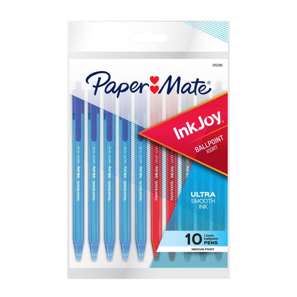 Paper Mate 10-Pack Inkjoy 100rt Ballpen (boks med 12)