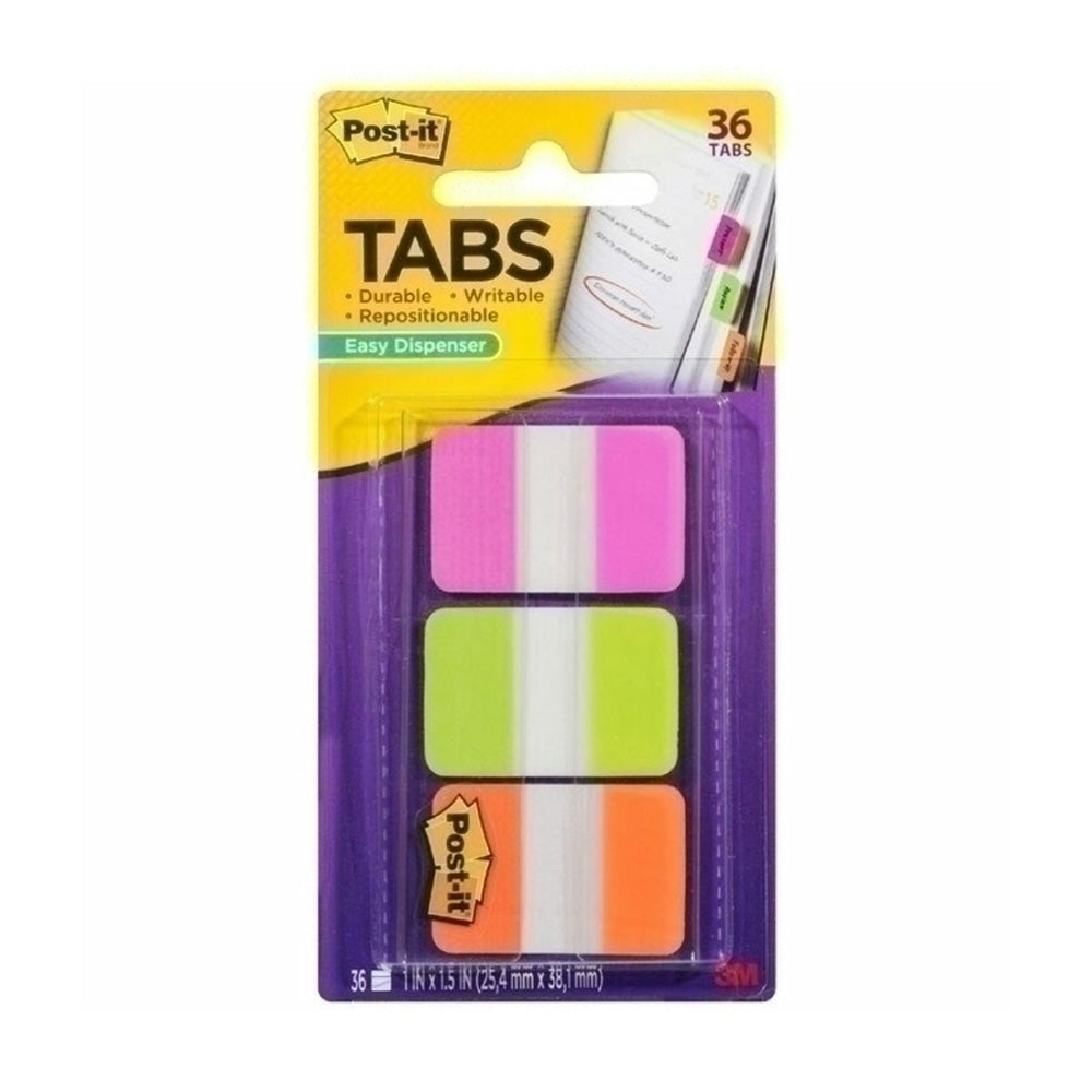 Post-It Tabs Pink/Green/Orange (boks med 6)