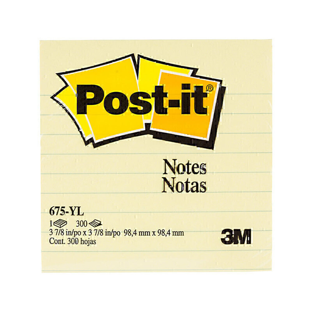 Post-it Canary Yellow Fode Notes 12pk