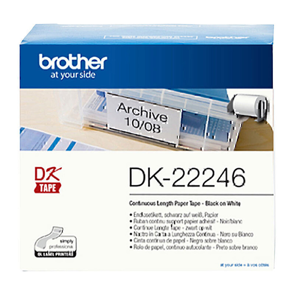 Brother White Continuous Paper Labeling Tape