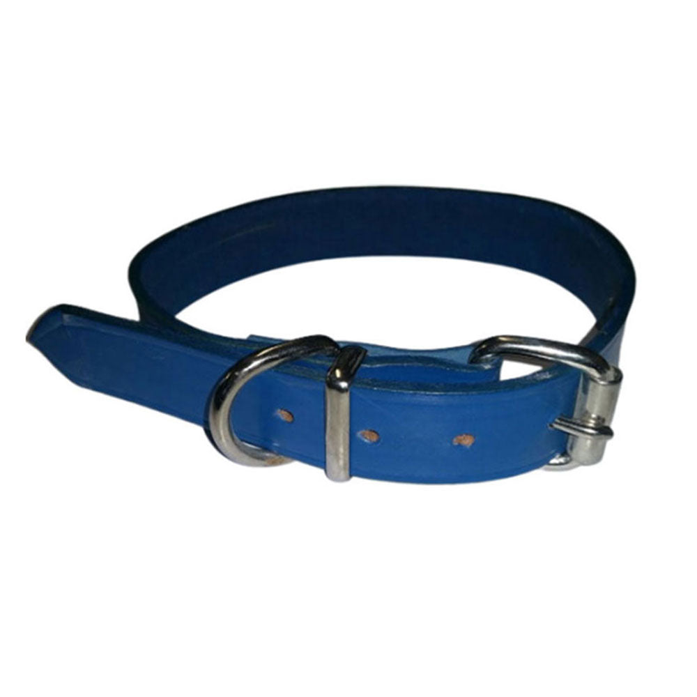 Collar de cuero (azul)