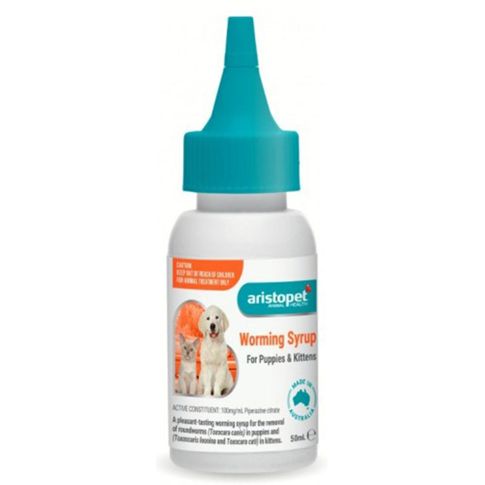 Aristopet Puppy & Kitten Worming Syrup 50mL