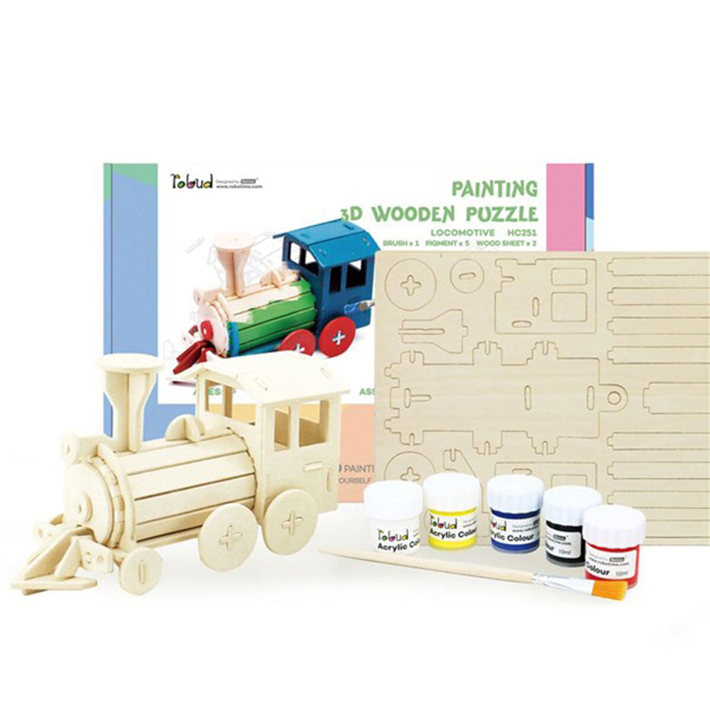 Kit de peinture d'artisanat en bois en bois 3D