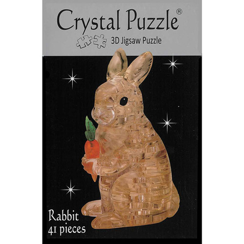 3D Crystal Jigsaw Puzzle Rabbit Figure (Brown)