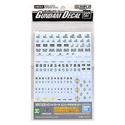 Gundam HGUC Multiuse Earth Federation Decal