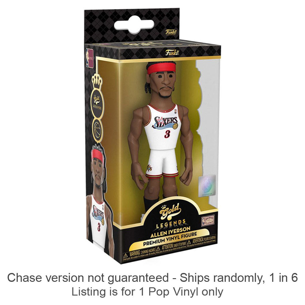 NBA: 76ers Allen Iverson Vinyl Gold Chase Ships 1 in 6