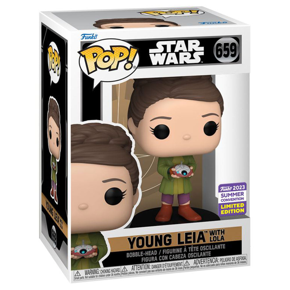 SW Obi Wan Kenobi Leia w/ Lola SDCC 2023 US Pop! Vinyl