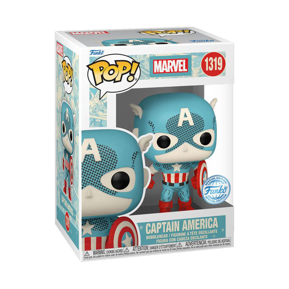 D100 Captain America Retro Reimagined Pop! Vinyl