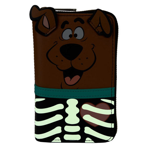 Scooby-Doo Skeleton Cosplay Glow Zip Wallet