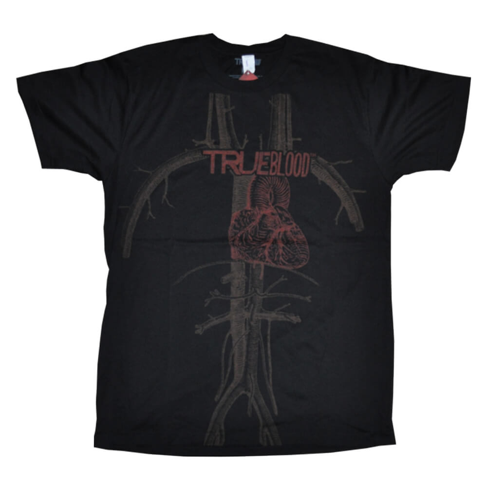 T-shirt masculin logo du coeur de sang True Blood