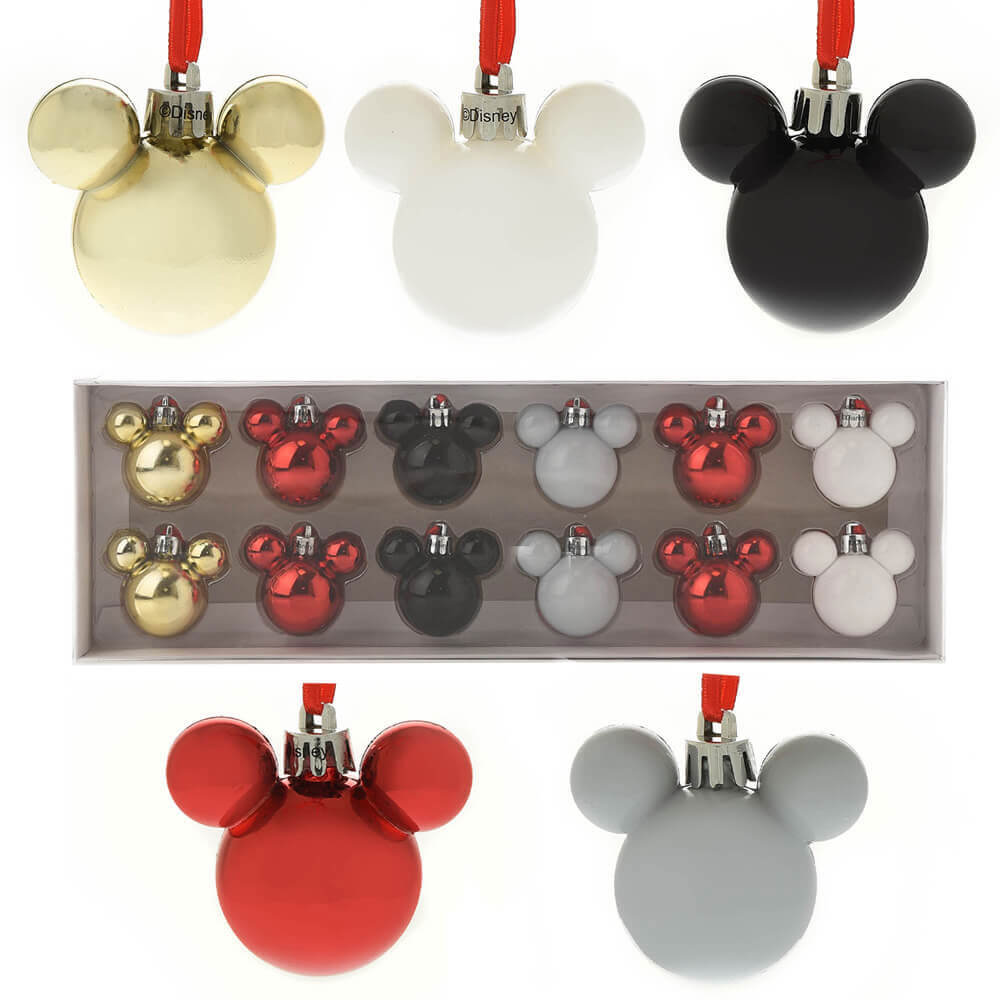 Disney Christmas Mickey Baubles (juego de 12)