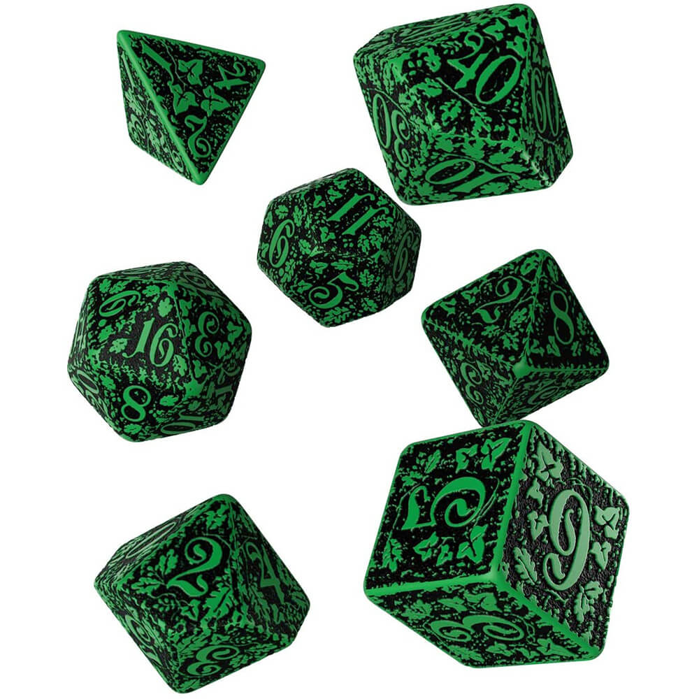 Q Workshop Forest 3D Dice Set av 7