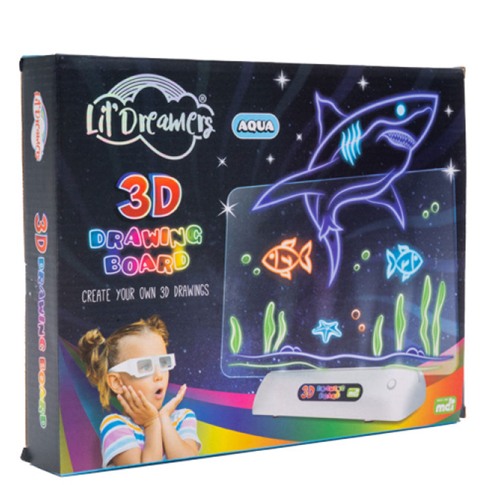 Tablero de dibujo 3D iluminado