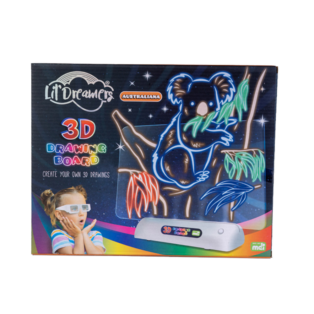 Tablero de dibujo 3D iluminado