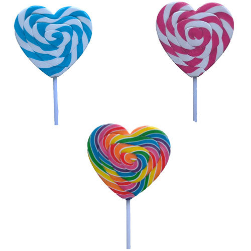 Candy Showcase Mega Swirl Heart Pops