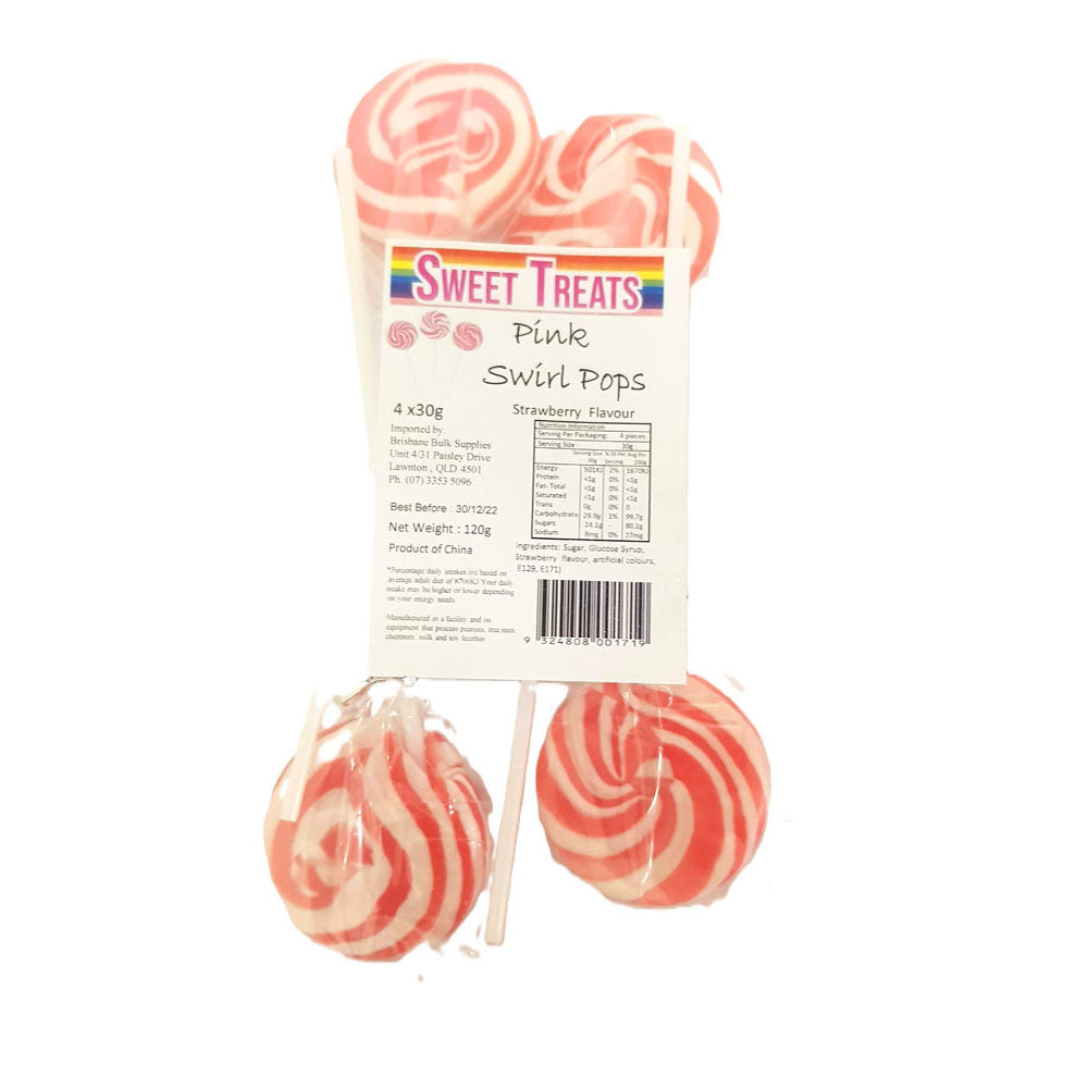 Søte godbiter poset virvel pops 4pk (120g)