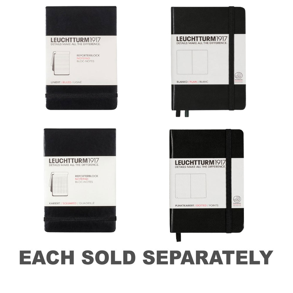 Reporter A6 Pocket Notepad with Hardcover (Black)