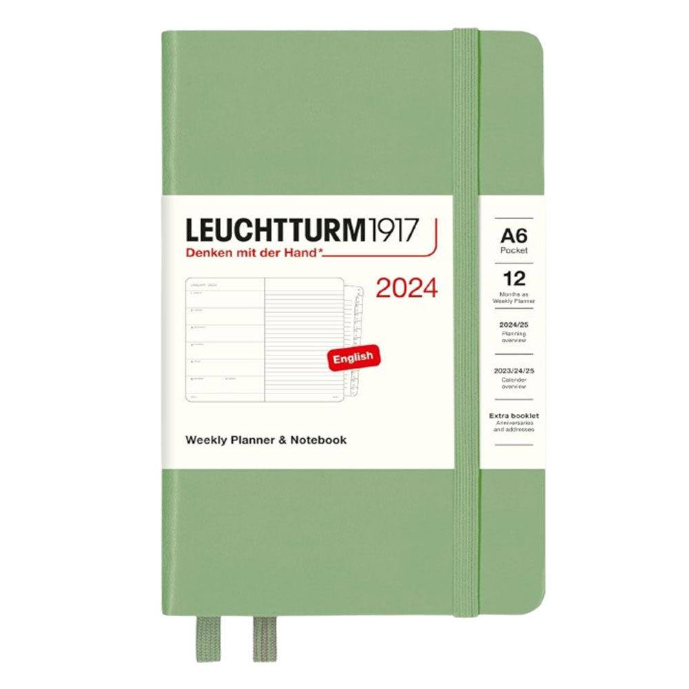 2024 A6 Wochen Pocket Planer & Notebook mit Broschüre