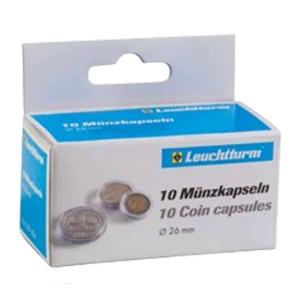 Leuchtturm møntkapsler 10pk (fra størrelse 20-29)