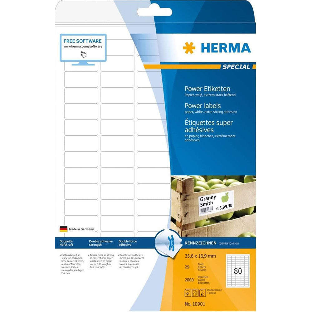 Herma Power Etiketter A4 25 st