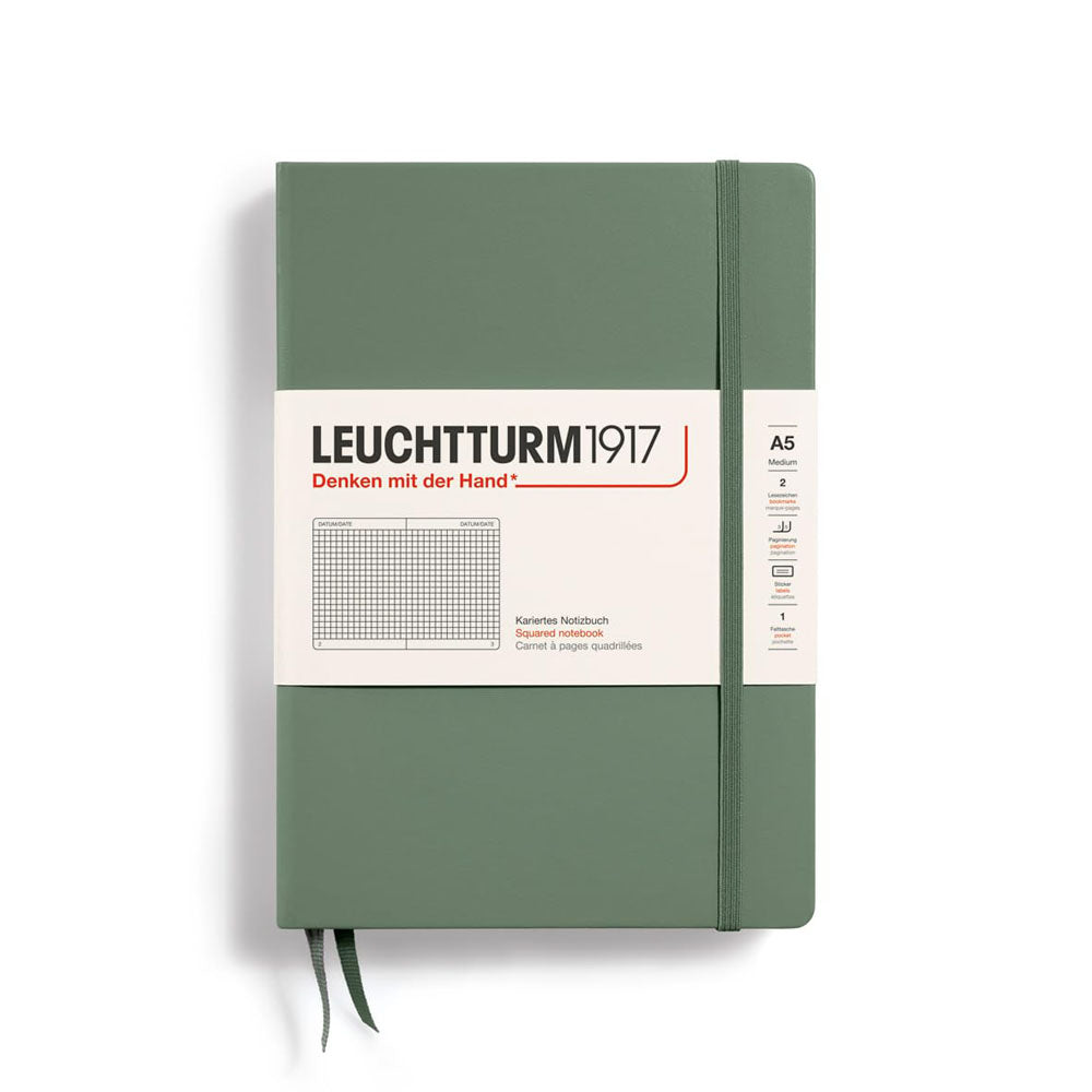 Leuchtturm Hardcover Squared Notebook A5 (Green)