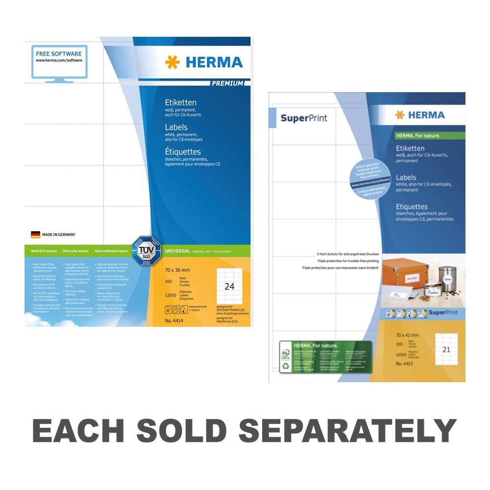 Herma Premium Labels A4 70mm 500pc