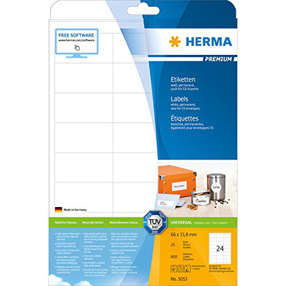 Herma Premium Labels A4 33.8mm 25pc