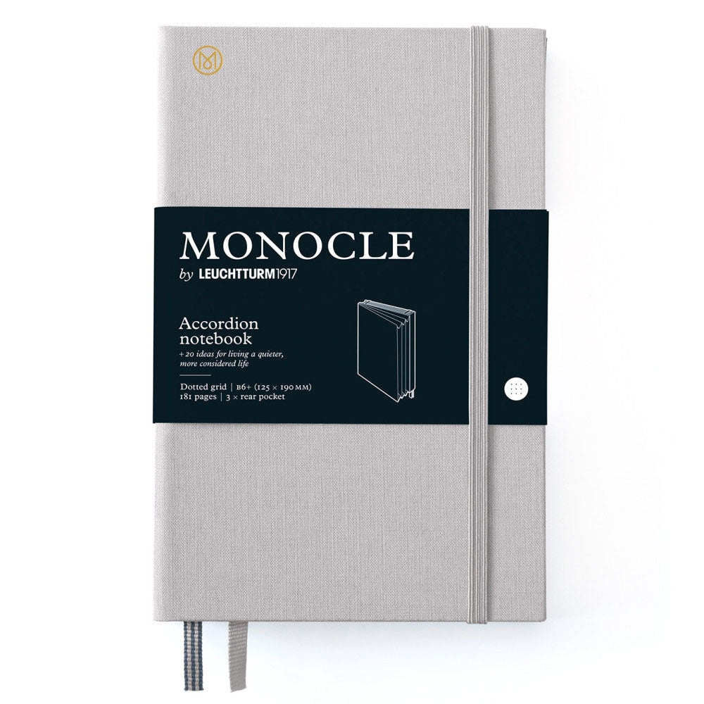 Monocle w twardej oprawie akordeon kropkowane notebook B6+