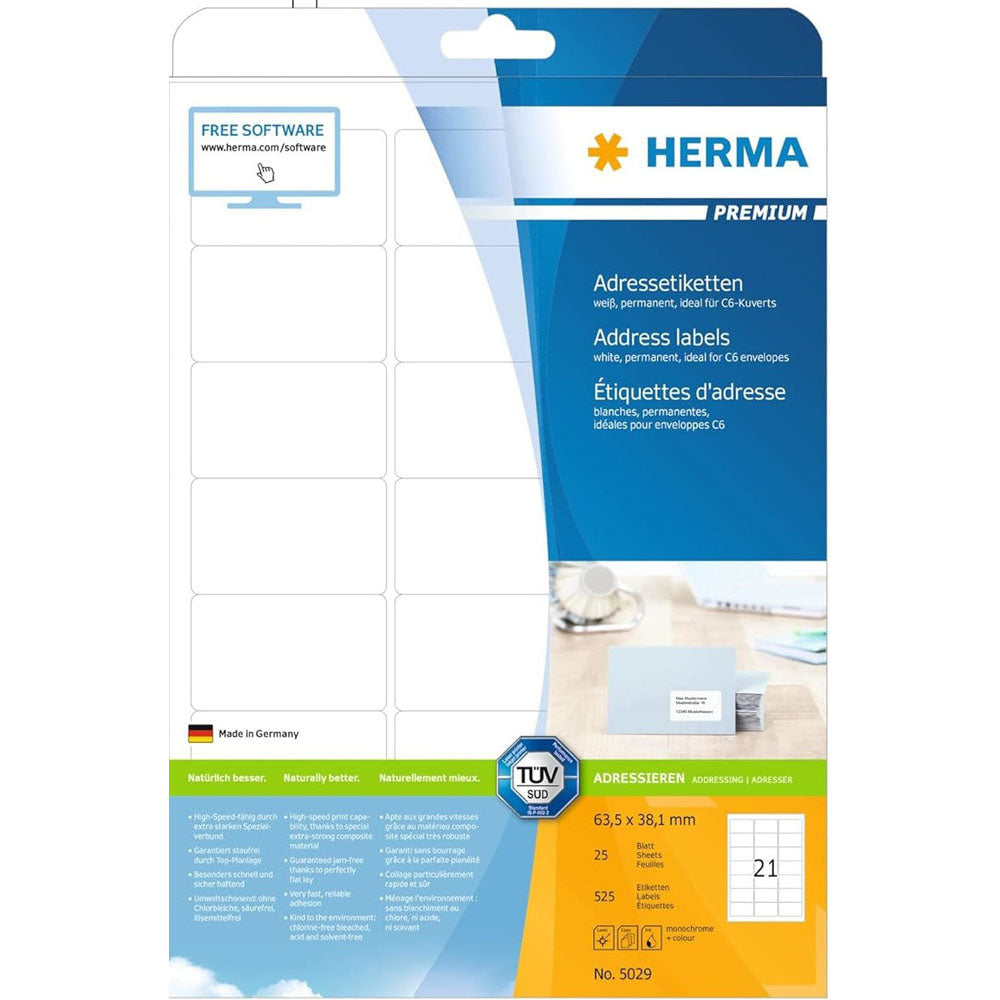 HERMA Premium Adressetiketter A4 38.1mm 25pc