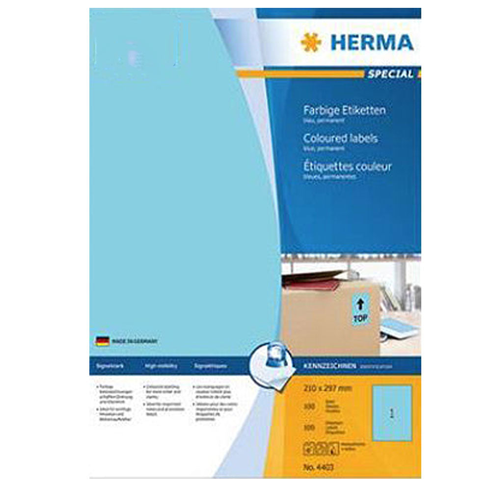 Herma Coloured Labels A4 100pc (210x297mm)