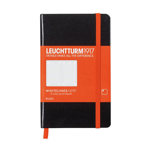 Leuchtturm HC Whitelines Link Ruled Notebook (Black)