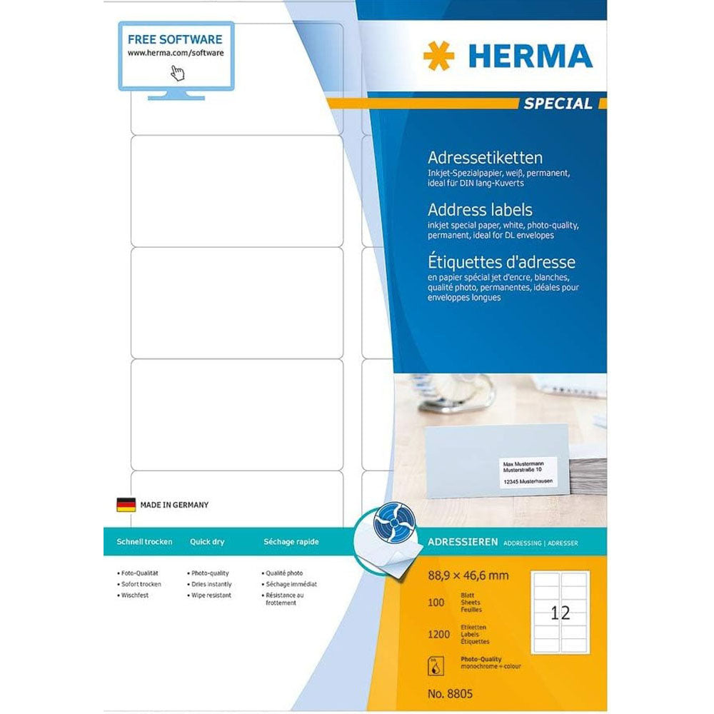 Herma Inkjet Adres Etykiet A4 100pc