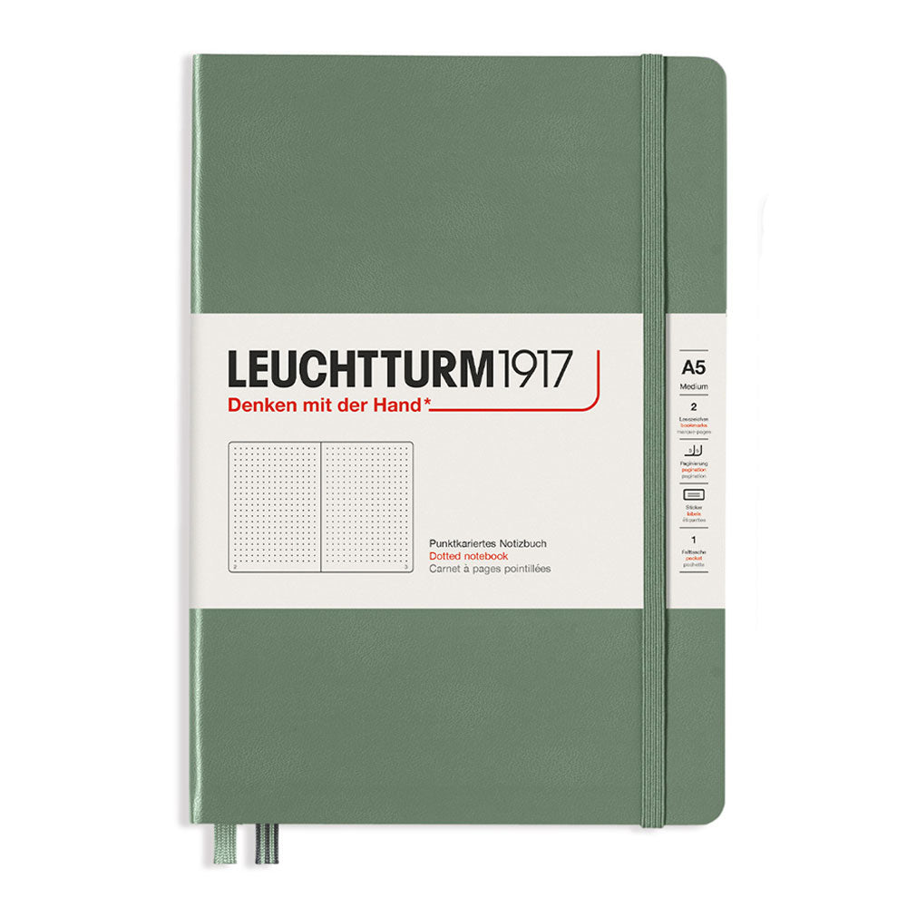 Leuchtturm Hardcover prikket notebook A5 (grøn)