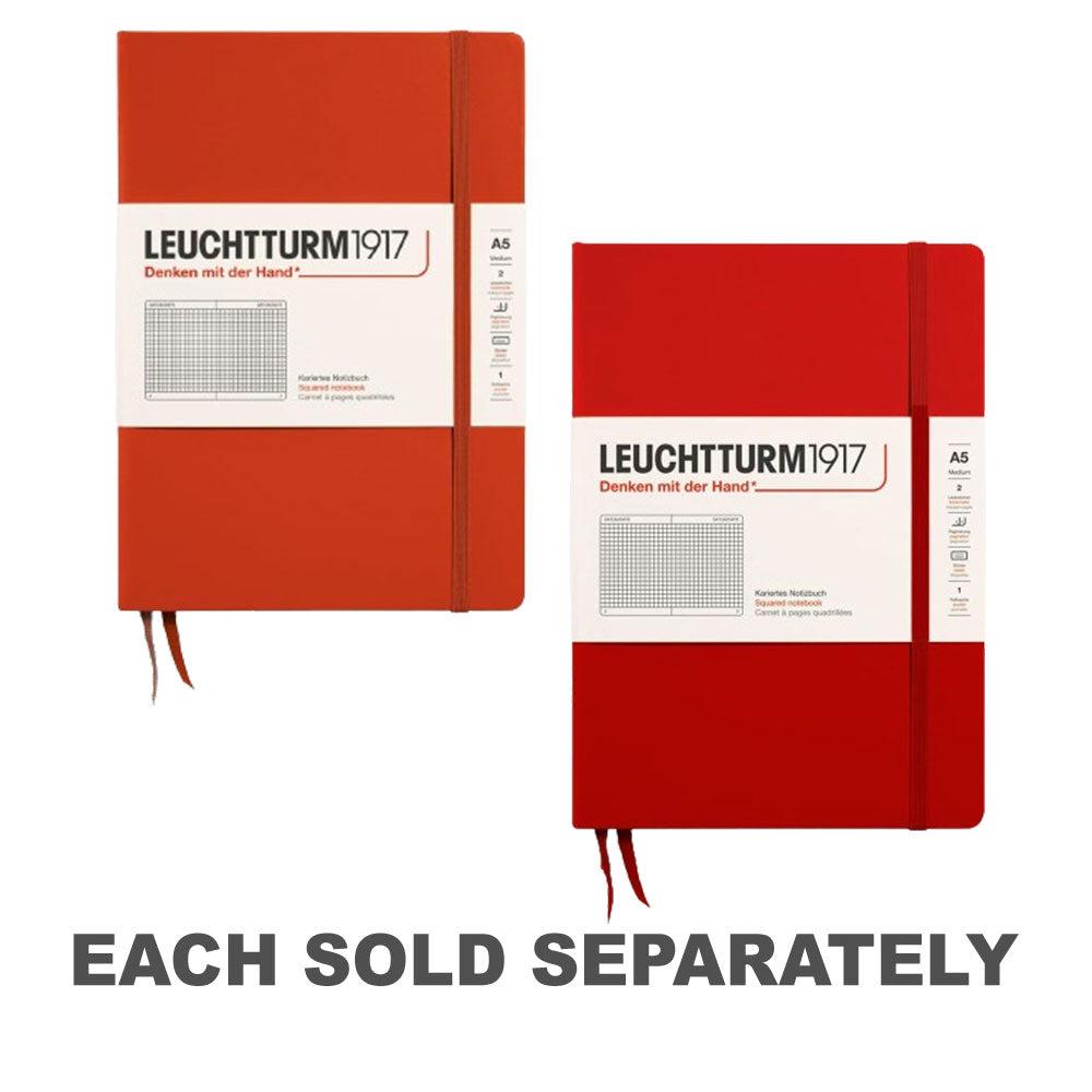 Leuchtturm Hardcover Squared Notebook A5 (Red)