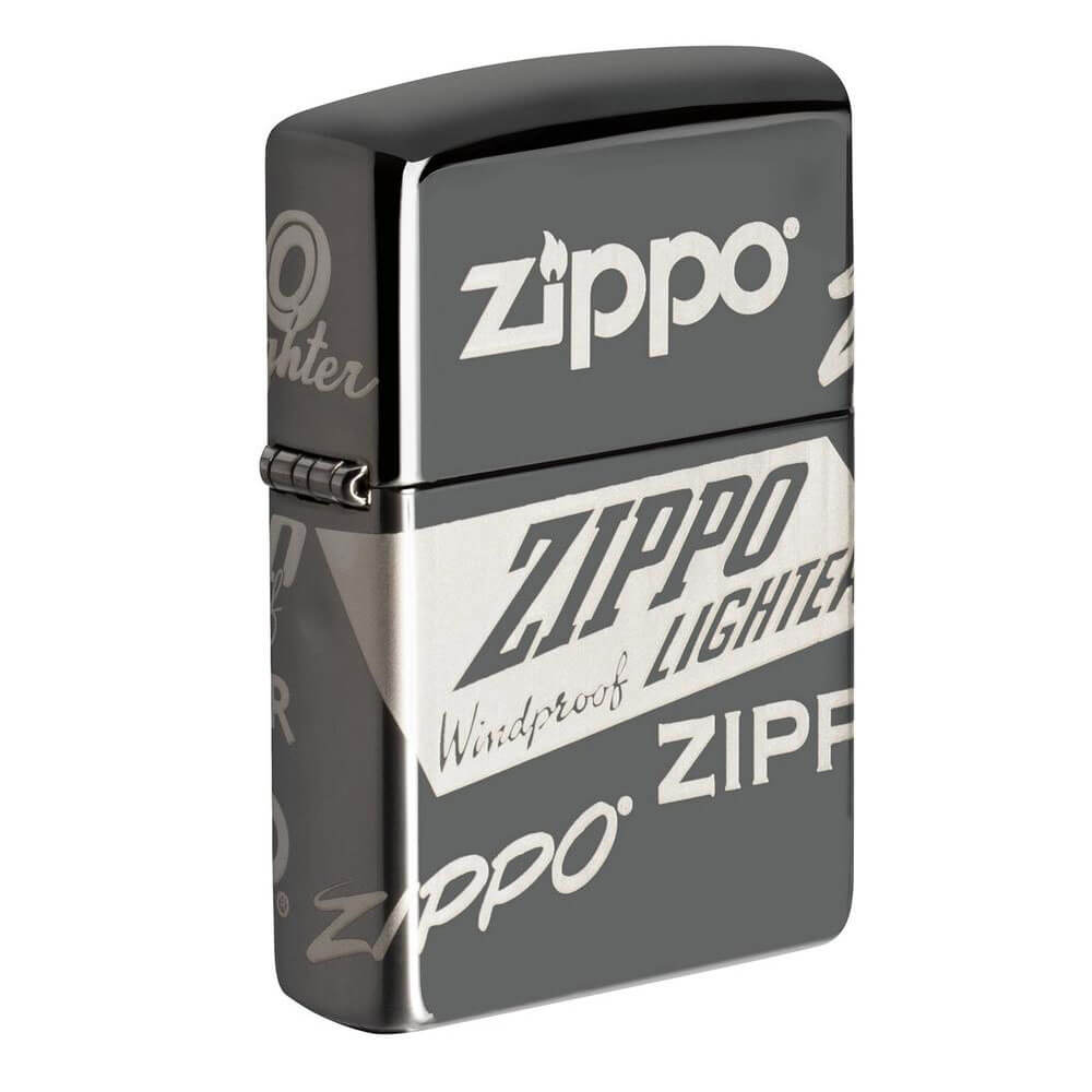 Zippo Black Ice Design lettere