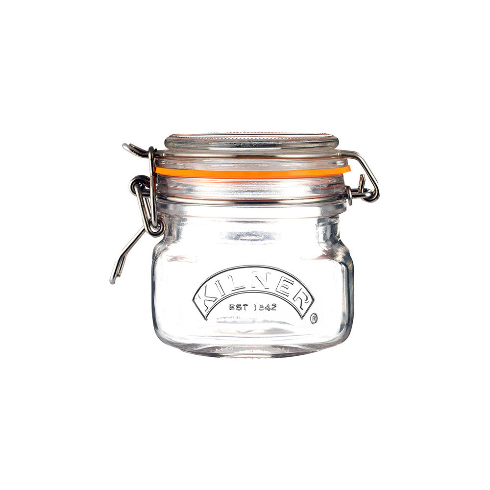 Kilner Square Glass Clip Top Jar 250mL