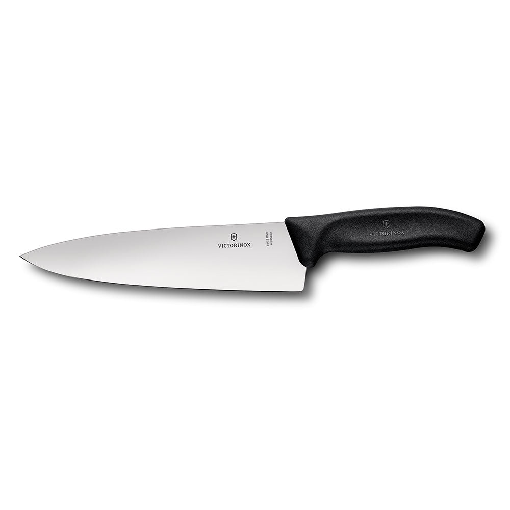 Ekstra bredt blad kokekniv kniv 20cm (svart)