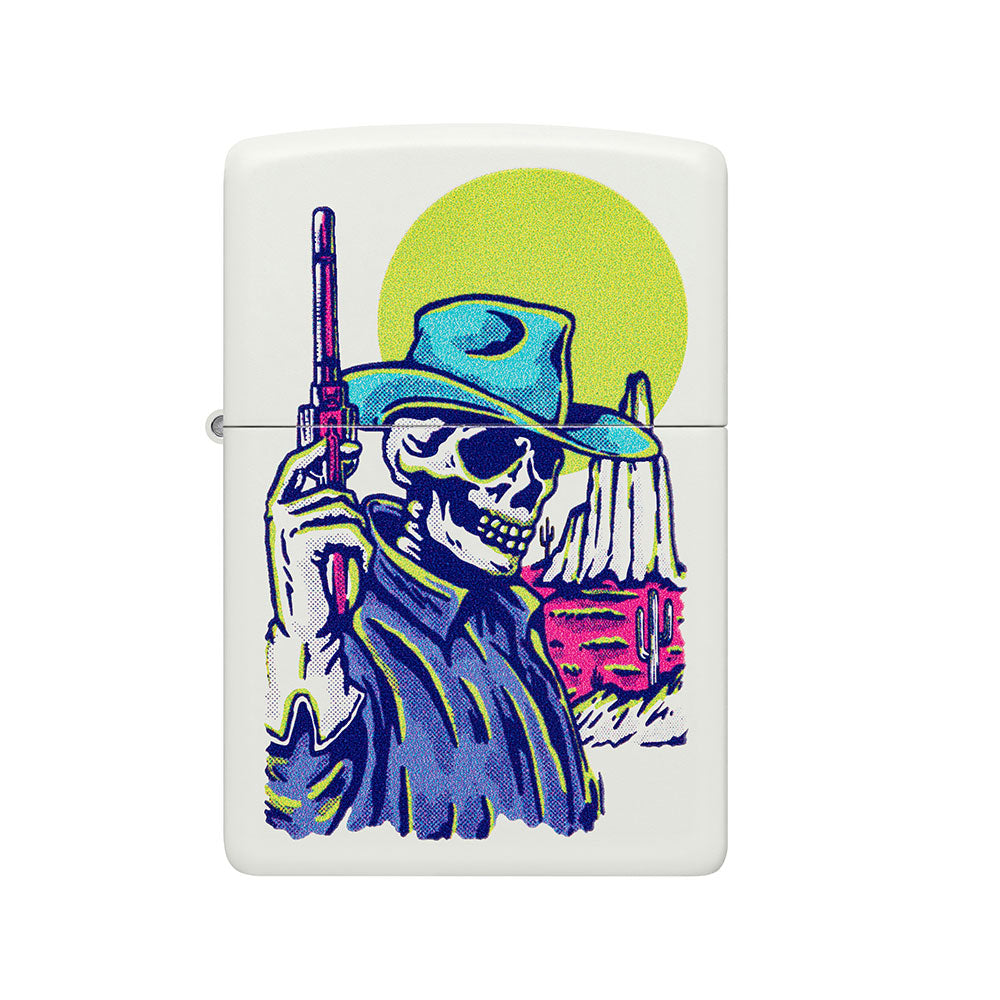 Zippo Cowboy Skull Design vindtett lettere