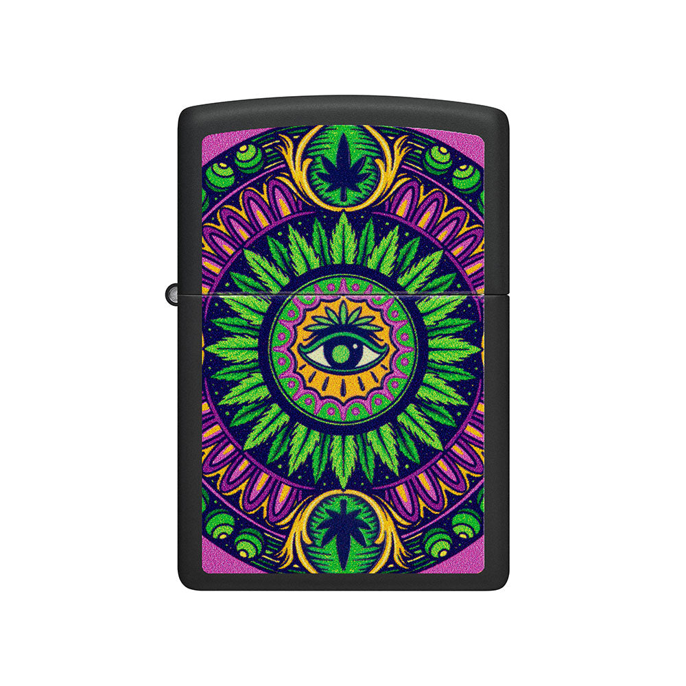 Zippo Cannabis Black Light Accendino.