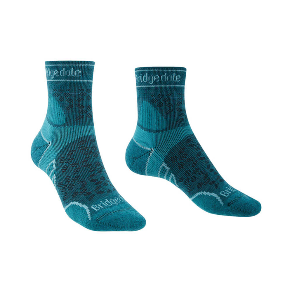 Damen Merino Sport 3/4 Socken (Teal)