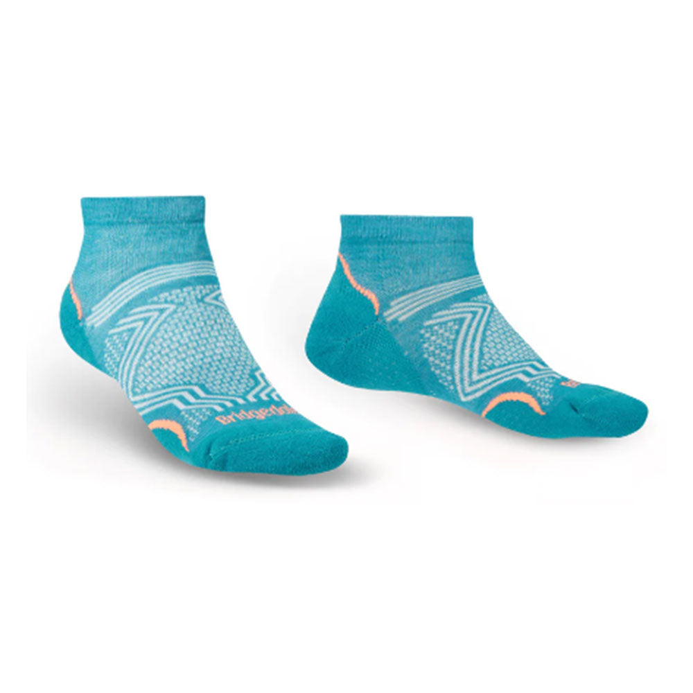 Socks de la caminata de corte bajo de mujeres T2 Coolmax Socks (verde azulado)