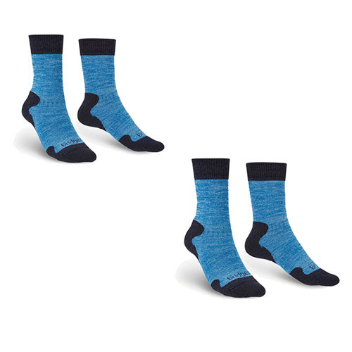 Women's Heavyweight Merino Comfort Socks (Blue Marl)