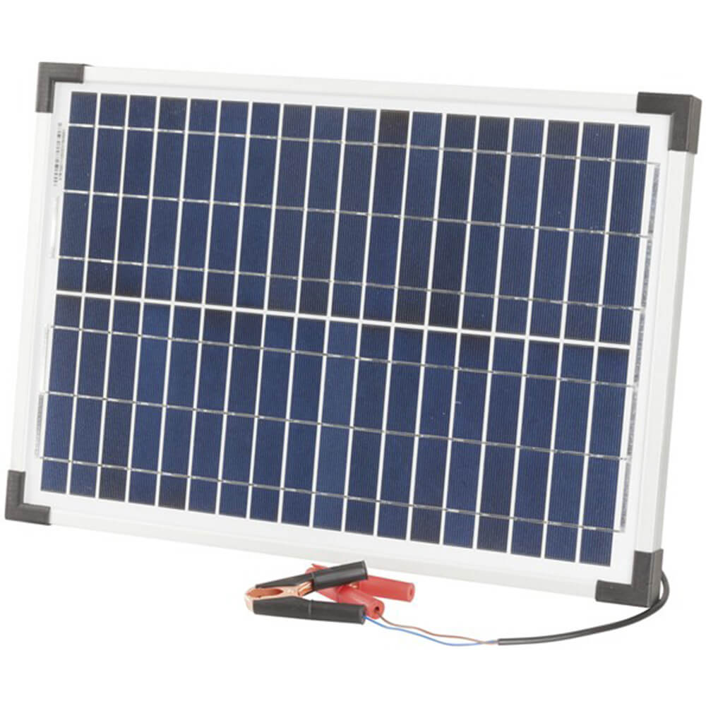 12V monokristallin solpanel med klipp/bly