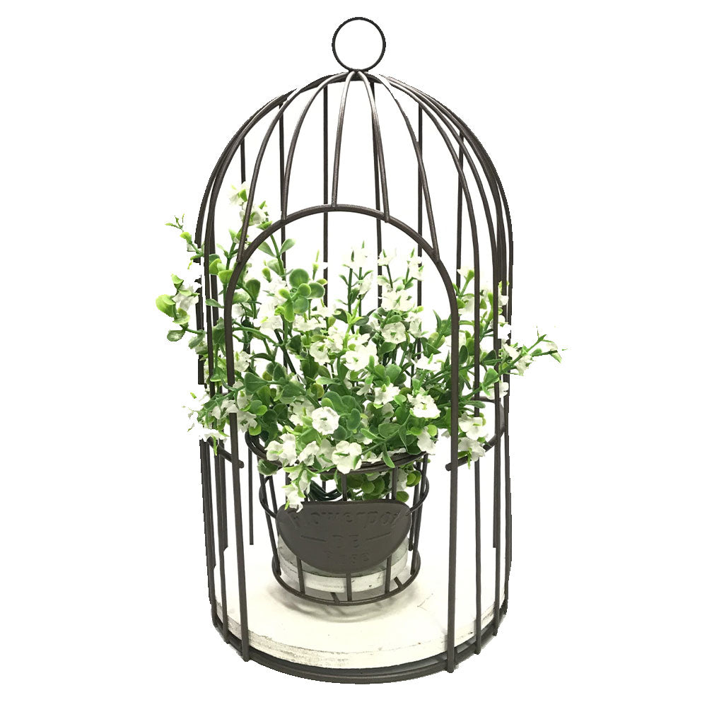 Birdcage met bloemendecor